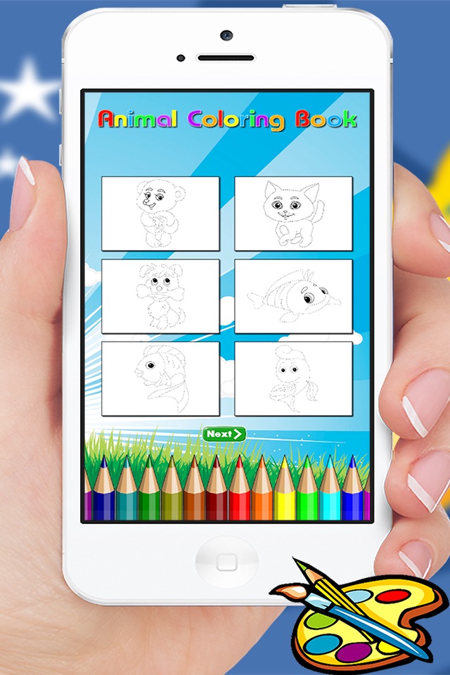 Animals Coloring Book - Cute Drawing Painting Kids Games screenshot 2