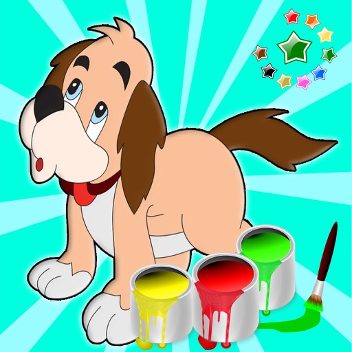 Puppy Love coloring book Fun2draw Kid Paint Express iOS App