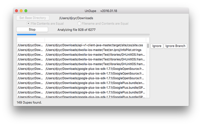 UnDupe. Find and remove duplicate files.