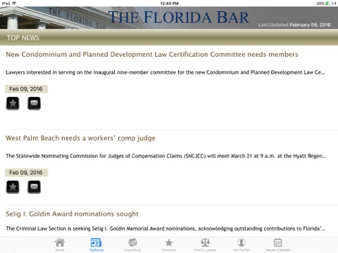 The Florida Bar for iPad screenshot 3