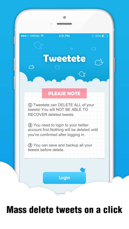 Tweetete - Delete & Backup All Twitter Tweets at Once!
