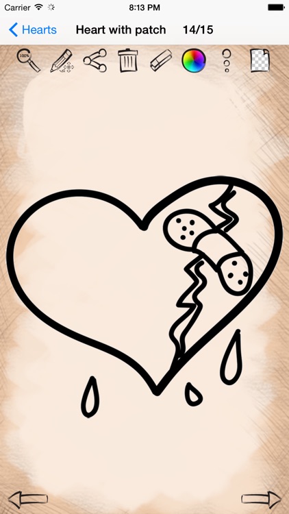 simple drawings of broken hearts