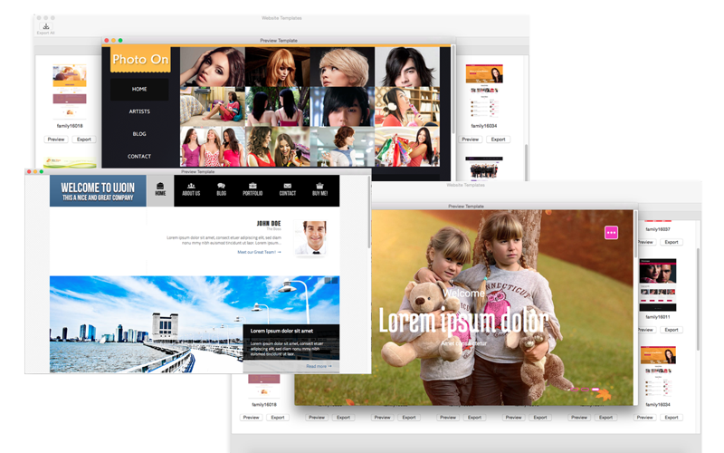 Website Template (Blog & Family) With Html Files Pack9 Business