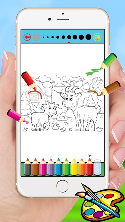 Farm & Animals coloring book - drawing free game for kids screenshot-3