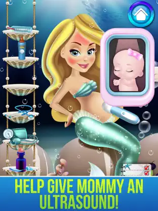 Screenshot 2 Mermaid's New Baby - Family Spa Story & Kids Games iphone