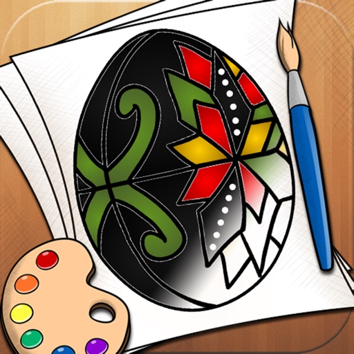 Coloring Pages for Kids Easter Eggs Full Icon