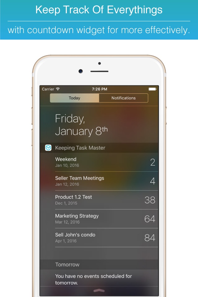 Keeping Task Master Project Planner & Date Reminder Countdown Widget screenshot 4