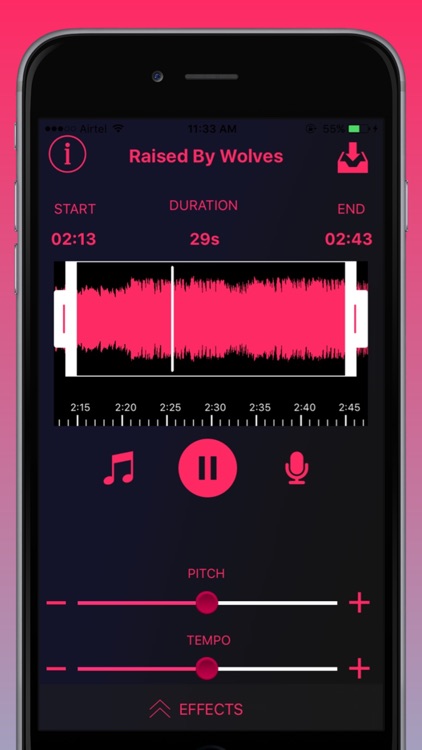 Music Ringtone Maker -  Create Ringtones for iPhone with Custom Effects by Editing Songs and Recordings