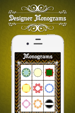 Make Monogram Wallpapers - DIY Designer Backgrounds Creator with Chevron Pattern Theme wallpapers screenshot 3