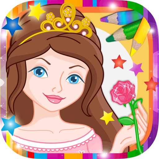 Paint magic princesses - coloring the princess kingdom Icon