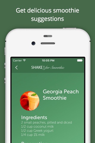 Shake for Smoothie - 120 Green Healthy Smoothie suggestions based on the ingredients you have screenshot 2