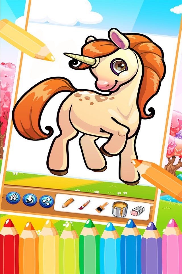 princess pony free printable coloring pages for girls kids screenshot 2