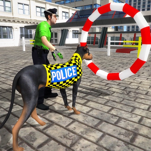 Police Dog Stunt Training Icon