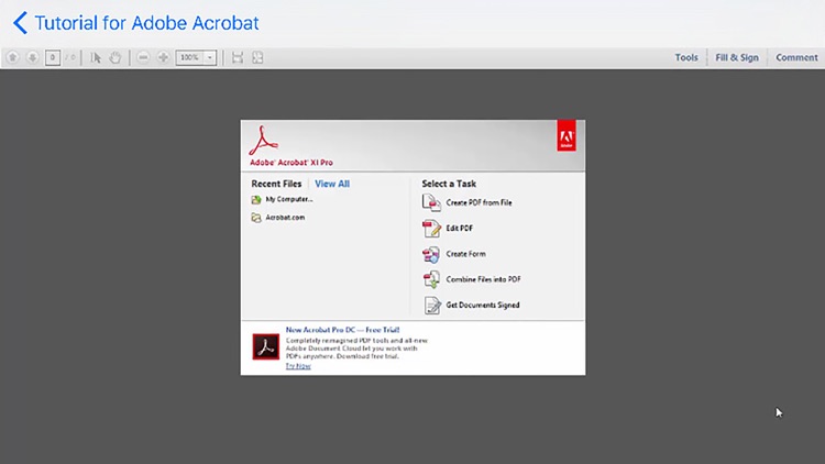 Tutorial for Adobe Acrobat