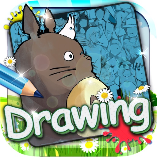 Drawing Desk Studio Ghibli : Draw and Paint Cartoon Characters Coloring Books Edition Free