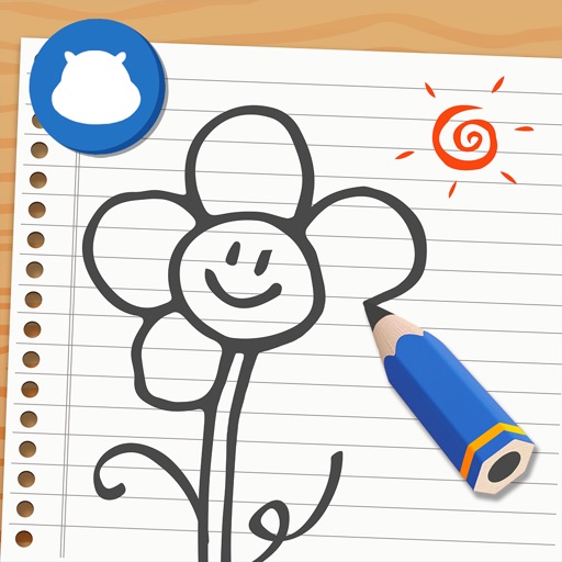 Kippo's Art Lessons - Line Drawing Icon