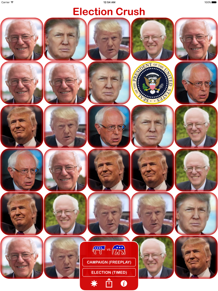 Election Crush - A Very Presidential Match 3 Game