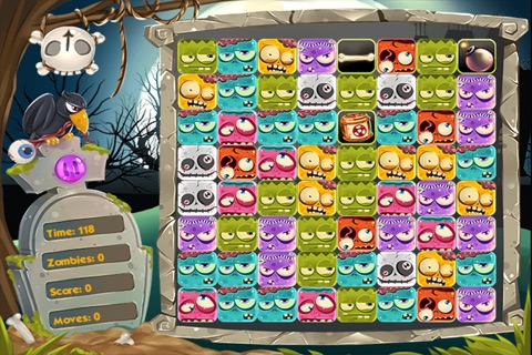 Zombie  Gems Match Mania screenshot 2