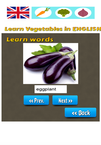 Learn Vegetables in English Language screenshot 3