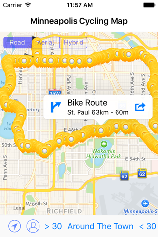 Minneapolis Cycling Map screenshot 2