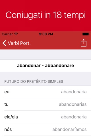 Portuguese Verb Conjugator screenshot 2