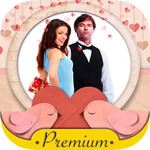 Romantic photo frames Photomontage - Premium icon