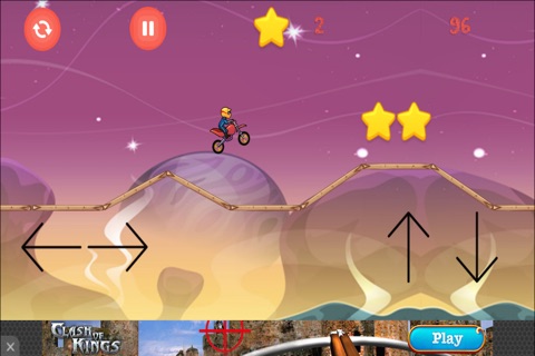 Motorcycle space racing challenge : Motocross fun race simulator & Insane speed biking Lite screenshot 2