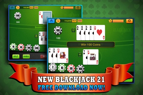 Pro Blackjack 21 - Practise Your Casino Game and Blackjack Skill for FREE ! screenshot 3