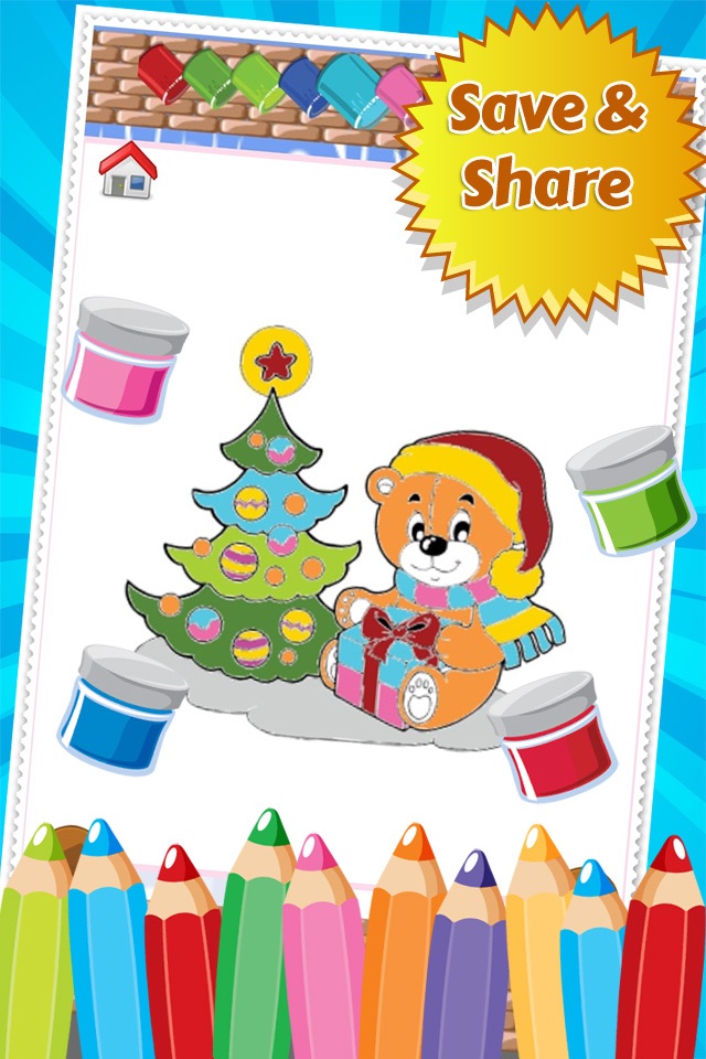 Christmast Coloring Book Drawing for Kid Games screenshot 4