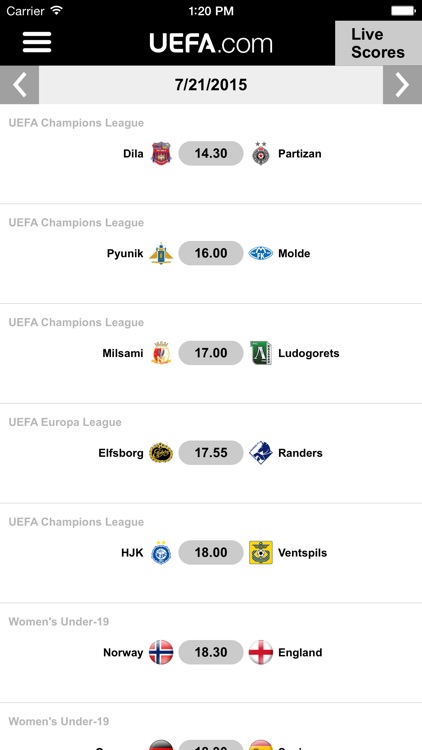 UEFA.com mobile