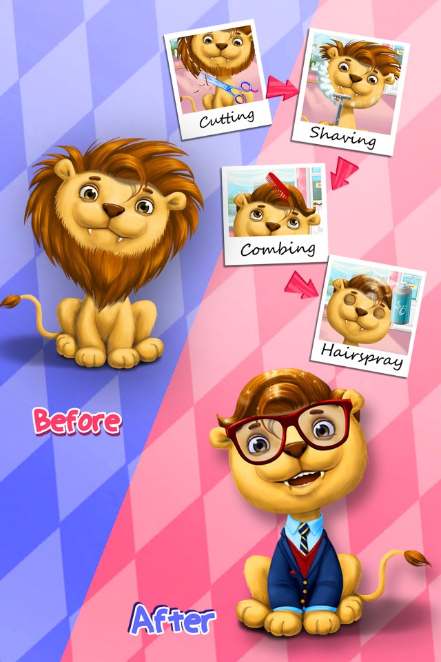 Animal Hair Salon, Dress Up and Pet Style Makeover - No Ads screenshot 4
