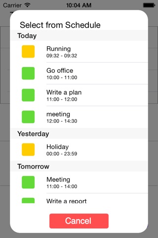 Task2Cal / Logging your task on your calendar screenshot 3