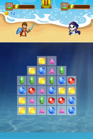 Treasure Battle Free - A cute puzzle game screenshot 2