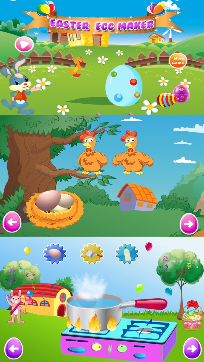 Easter Bunny Eggs Painting  Designing - Play free kids game