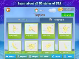 Game screenshot Geography of the United States of America: Map Learning and Quiz Game for Kids [Lite] apk