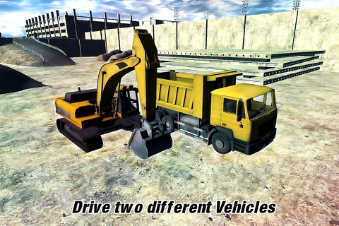 Sand Excavator – Heavy Duty Digger machine Construction Crane Dump Truck Loader 3D Simulator Game screenshot 4