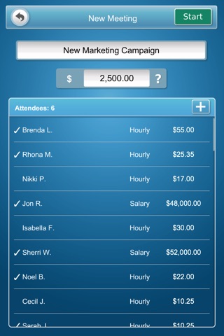 Meeting Calculator 2 screenshot 3