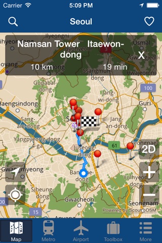 Seoul Offline Map - City Metro Airport screenshot 2