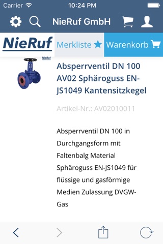 NieRuf GmbH Industriearmaturen screenshot 3