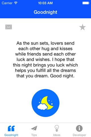 Goodnight message screenshot 2