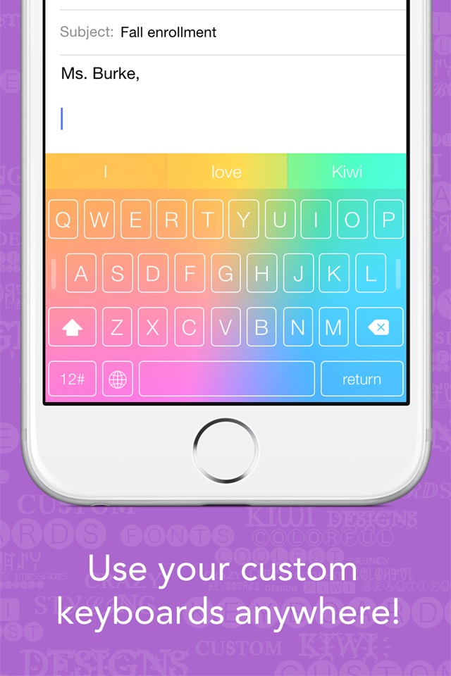 Kiwi - Colorful, Custom Keyboard Designer with Emoji for iOS 8 screenshot 4