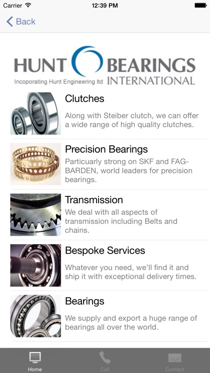 Hunt Bearings App