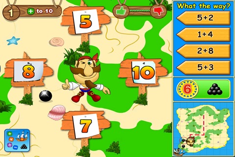 Math & Smart Pirates. SeaFight. 1st Grade. screenshot 2