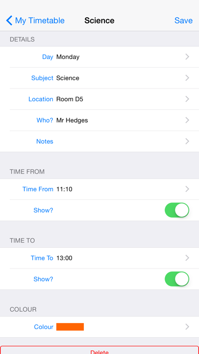 How to cancel & delete School Timetable - Lesson & Course Schedule for Student, Teacher, Organiser from iphone & ipad 3