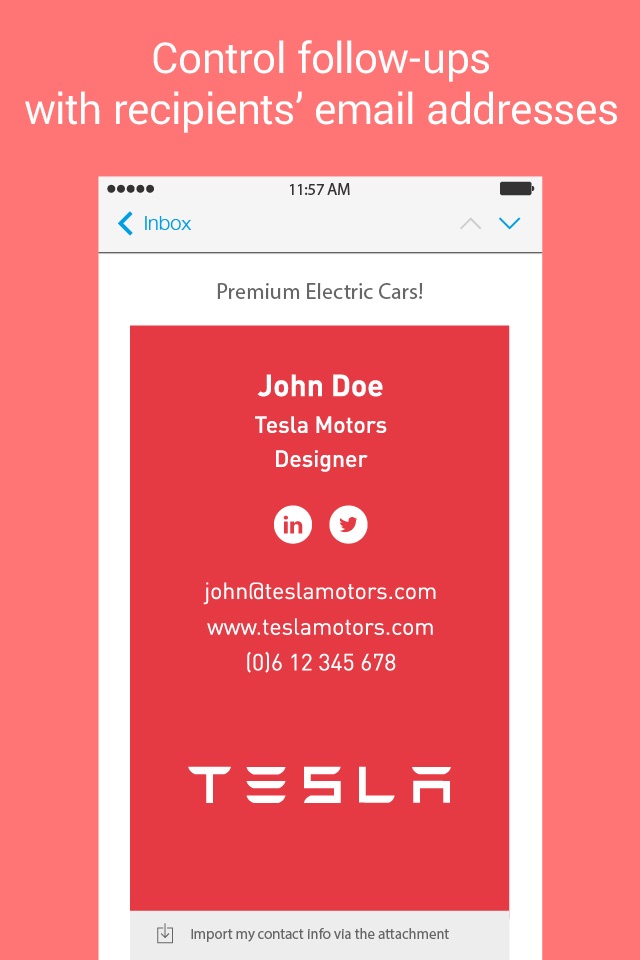 Clinck: digital business cards screenshot 3