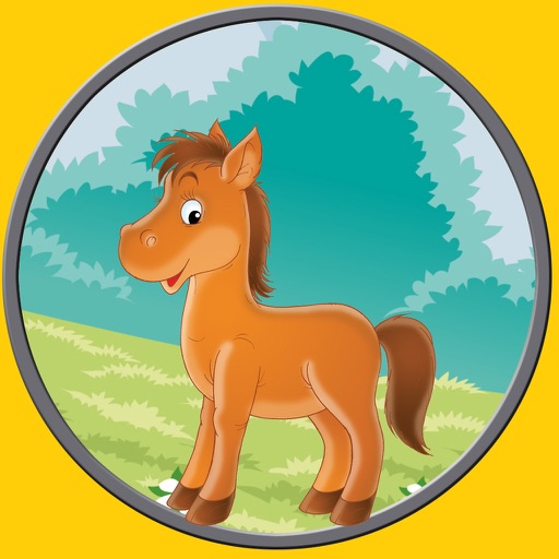 beautiful horses for kids - free game icon