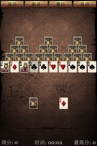 TriPeaks Solitaire for iPhone screenshot 2