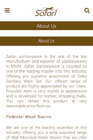 Safari Sanitary Wares screenshot 3