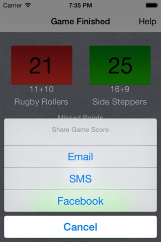 Rugby Union Score Keeper Lite screenshot 4