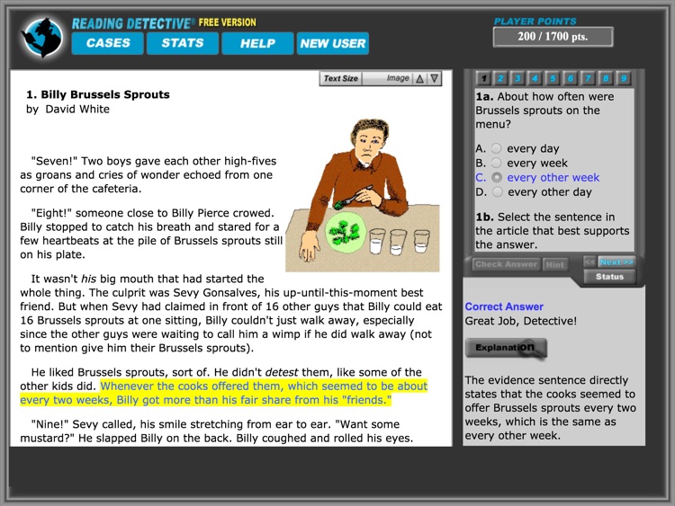 Reading Detective® B1 (Free) screenshot-3